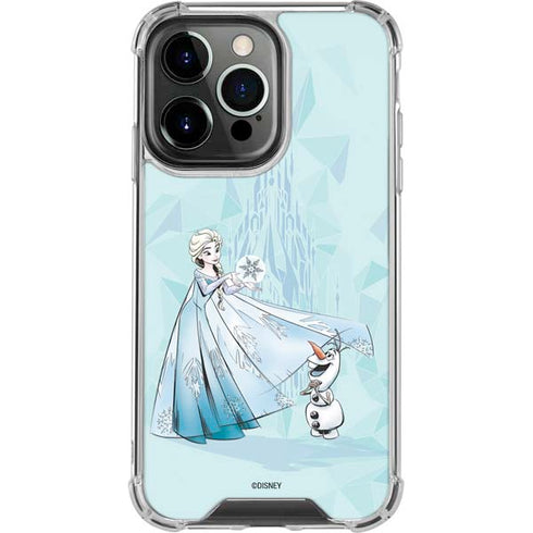 Disney Frozen Elsa and Olaf Art iPhone 14 Pro Clear Case